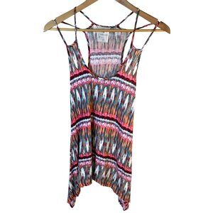 Threads Anthropologie Woman Boho Festival Tank Strappy Racerback Multicolor S M